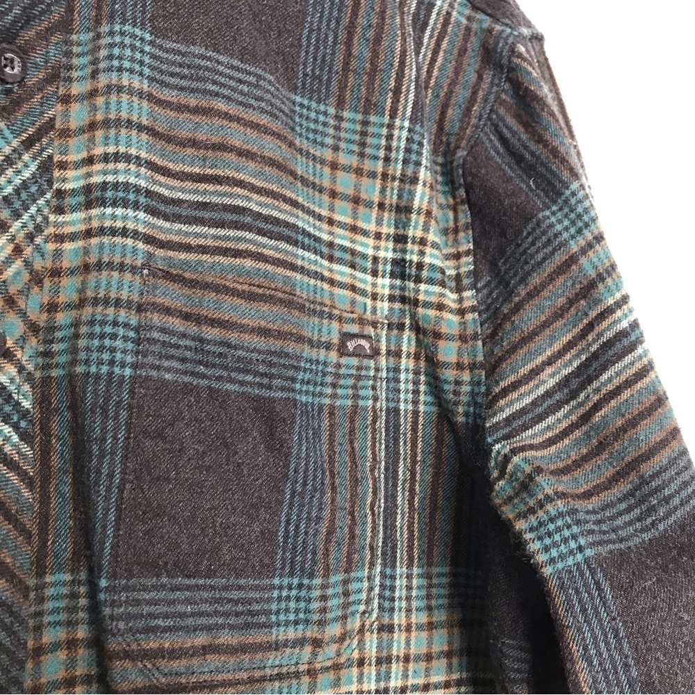 Billabong Coastline Phantom Plain Button Down Fla… - image 5